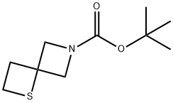 1-硫-6-氮杂螺[3.3]庚烷-6-甲酸叔丁酯 结构式