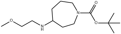 tert-butyl 4-(2-methoxyethylamino)azepane-1-carboxylate Struktur
