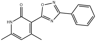 4,6-Dimethyl-3-(3-phenyl-1,2,4-oxadiazol-5-yl)-1,2-dihydropyridin-2-one Struktur