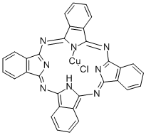 クロロ［29H，31H-フタロシアニナト(2-)-N29，N30，N31，N32］(U) 化学構造式