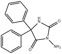 3-アミノ-5,5-ジフェニルヒダントイン 化学構造式