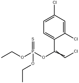 チオりん酸O-[2-クロロ-1-(2,4-ジクロロフェニル)ビニル]O,O-ジエチル 化学構造式