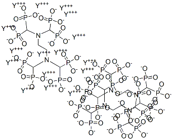 yttrium ethylenediaminetetra(methylenephosphonic acid) Struktur