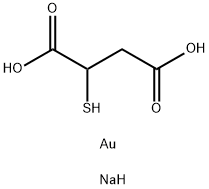 金硫丁二钠, 12244-57-4, 结构式