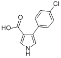 4-(4-クロロフェニル)-1H-ピロール-3-カルボン酸 化学構造式