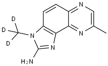2-Amino-8-methyl-3-(trideuteromethyl)imidazo[4,5-f]quinoxaline Structure