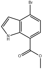 4-ブロモ-1H-インドール-7-カルボン酸メチル 化学構造式