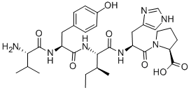 ANGIOTENSIN I/II (3-7), 122483-84-5, 结构式