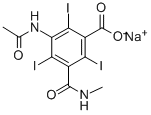 sodium 3-(acetylamino)-2,4,6-triiodo-5-[(methylamino)carbonyl]benzoate Structure