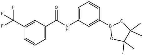 5-[3-(三氟甲基)苯甲酰胺]苯硼酸频哪酯, 1225069-85-1, 结构式