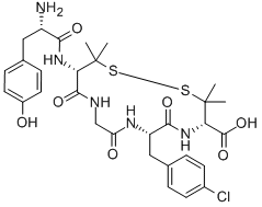 (D-PEN2,P-CHLORO-PHE4,D-PEN5)-ENKEPHALIN, 122507-47-5, 结构式