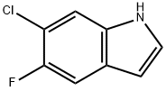 6-氯-5-氟吲哚, 122509-72-2, 结构式
