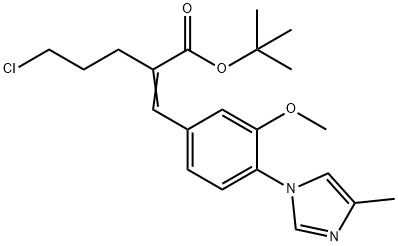 (E)-5-氯-2-(3-甲氧基-4-(4-甲基-1H-咪唑-1-基)亚苄基) - 戊酸叔丁酯,1225232-42-7,结构式