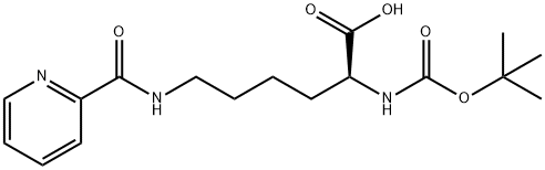 BOC-LYS(2-ピコリノイル)-OH 化学構造式