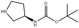 (R)-3-叔丁氧羰基氨基吡咯烷,122536-77-0,结构式