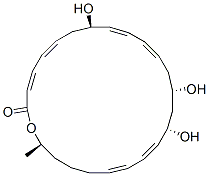 (3Z,5E,8R,9E,11Z,14S,16S,17E,19E,24R)-8,14,16-trihydroxy-24-methyl-1-oxacyclotetracosa-3,5,9,11,17,19-hexaen-2-one Structure