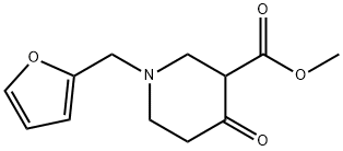 methyl 1-(2-furylmethyl)-4-oxopiperidine-3-carboxylate Structure