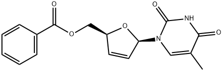 [(2S,5R)-5-(5-methyl-2,4-dioxo-pyrimidin-1-yl)-2,5-dihydrofuran-2-yl]methyl benzoate Structure