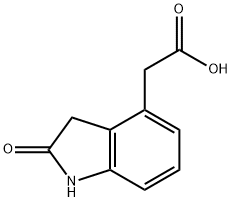 (2-oxo-2,3-dihydro-1H-indole-4-yl)acetic acid Struktur