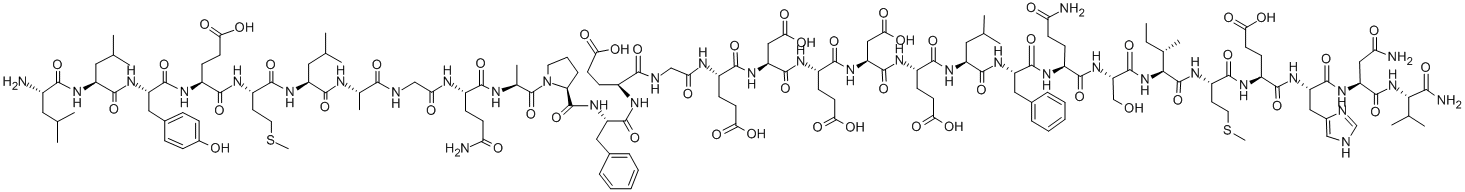 LEU-LEU-TYR-GLU-MET-LEU-ALA-GLY-GLN-ALA-PRO-PHE-GLU-GLY-GLU-ASP-GLU-ASP-GLU-LEU-PHE-GLN-SER-ILE-MET-GLU-HIS-ASN-VAL-NH2, 122613-29-0, 结构式