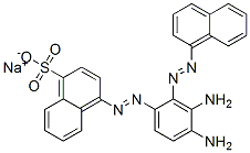 sodium 4-[[diamino(naphthylazo)phenyl]azo]naphthalene-1-sulphonate Structure
