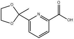 6-(2-メチル-1,3-ジオキソラン-2-イル)-2-ピリジンカルボン酸 化学構造式