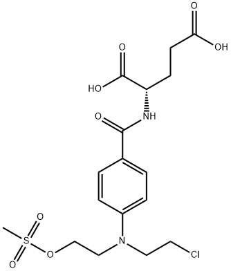 4-[(2-氯乙基)[2-(甲磺酰氧乙基)]氨基]苯甲酰-L-谷氨酸, 122665-73-0, 结构式