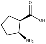 2β-アミノシクロペンタン-1β-カルボン酸 化学構造式