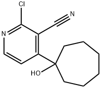 2-chloro-4-(1-hydroxy-cycloheptyl)-nicotinonitrile Structure