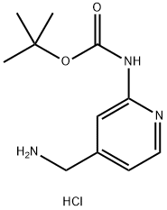 2-(BOC-氨基)-4-(氨甲基)吡啶双盐酸盐, 1226776-85-7, 结构式