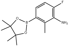 5-Fluoro-2-Methyl-3-(4,4,5,5-Tetramethyl-1,3,2-Dioxaborolan-2-Yl)Aniline Struktur