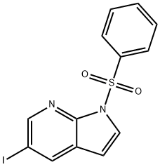 1-Benzenesulfonyl-5-iodo-1H-pyrrolo[2,3-b]pyridine Structure