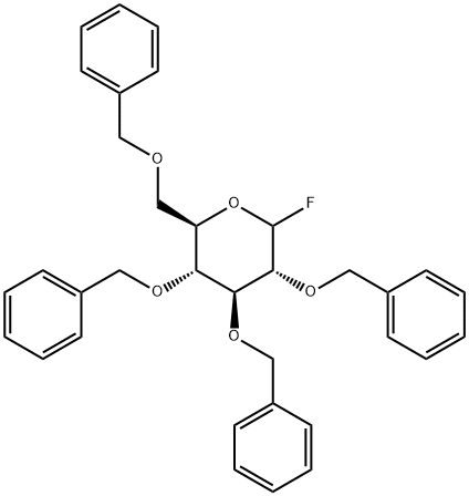 2,3,4,6-テトラ-O-ベンジル-D-グルコピラノシルフルオリド 化学構造式