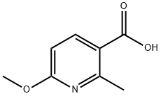 6-メトキシ-2-メチルピリジン-3-カルボン酸 化学構造式