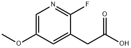 2-氟-5-甲氧基-3-乙酸吡啶, 1227564-07-9, 结构式