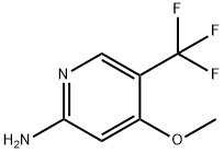4-Methoxy-5-trifluoromethyl-pyridin-2-ylamine, 1227571-99-4, 结构式