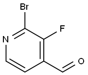 2-溴-3-氟-4-甲酰基吡啶, 1227572-94-2, 结构式