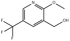 (5-(トリフルオロメチル)-2-メトキシピリジン-3-イル)メタノール 化学構造式