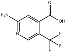 2-氨基-5-(三氟甲基)异烟酸 结构式