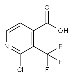 2-氯-3-三氟甲基异烟酸 结构式