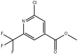 2-クロロ-6-(トリフルオロメチル)ピリジン-4-カルボン酸メチル 化学構造式