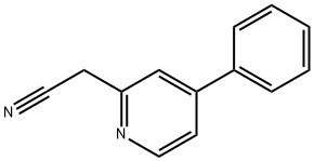 2-(4-苯基吡啶-2-基)乙腈,1227606-66-7,结构式