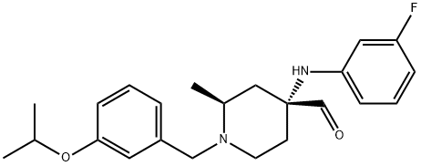 4-((3-Fluorophenyl)aMino)-1-(3-isopropoxybenzyl)-2-Methylpiperidine-4-carbaldehyde Structure