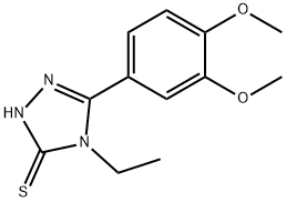 5-(3,4-二甲氧苯基)-4-乙基-2,4-二氢-3H-1,2,4-三唑-3-硫酮,122772-20-7,结构式