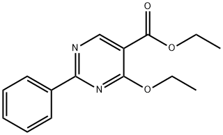 4-エトキシ-2-フェニル-5-ピリミジンカルボン酸エチル 化学構造式