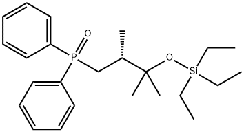 (R) - (2,3-二甲基-3 - ((三乙基甲硅烷基)氧基)丁基)二苯基氧化膦 结构式