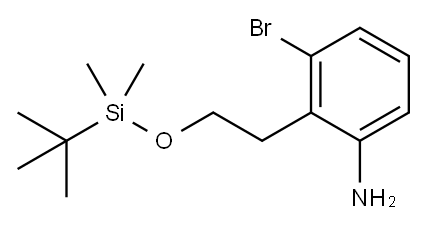 BenzenaMine, 3-broMo-2-[2-[[(1,1-diMethylethyl)diMethylsilyl]oxy]ethyl]- Struktur