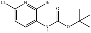 2-ブロモ-6-クロロピリジン-3-イルカルバミン酸TERT-ブチル 化学構造式