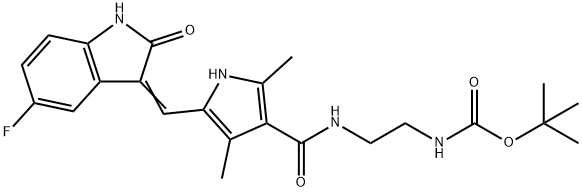 N-Boc-N,N-didesethyl Sunitinib, 1227960-76-0, 结构式