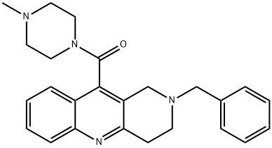 (2-苄基-1,2,3,4-四氢苯并[B][1,6]萘啶-10-基)(4-甲基吡嗪-1-基)甲酮, 1228168-13-5, 结构式